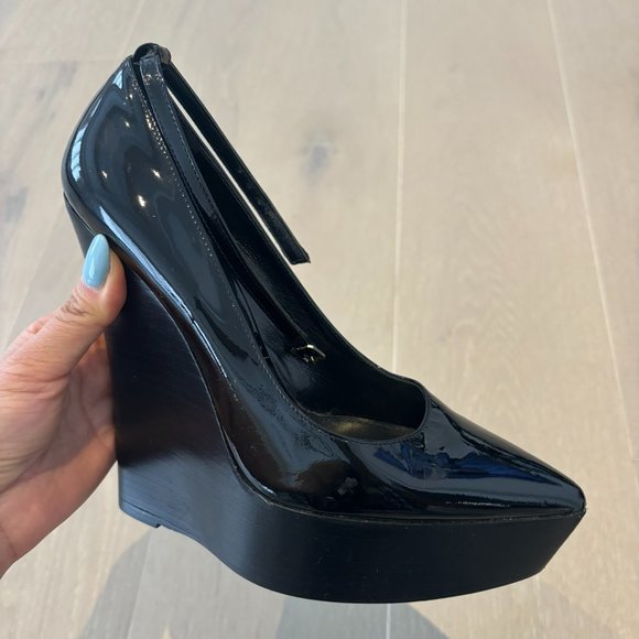 Burberry Black Patent Leather Platforms size 6/36 - Picture 2 of 6